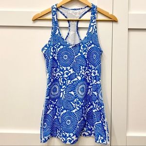 Lululemon Cool Racerback Beachy Floral Blue size 8